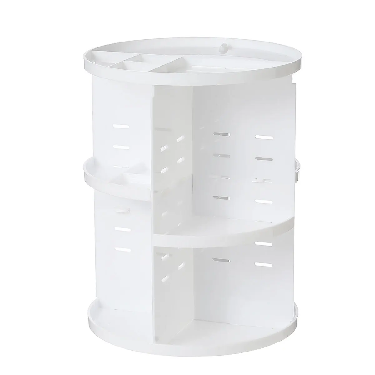 Choice Fun Acrylic 360 Degree Rotating Beauty Makeup Organizer Adjustable Cosmetic Storage Box Transparent Desktop Storage Box