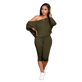 Factory wholesale loose casual women's clothing plus size ladies sexy club two-piece clothes