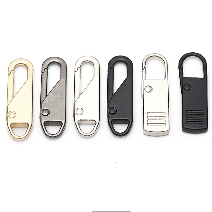 High Quality Removable Portable Zip Pullers Replacement Detachable Zipper Head Sliders for Metal Zippers