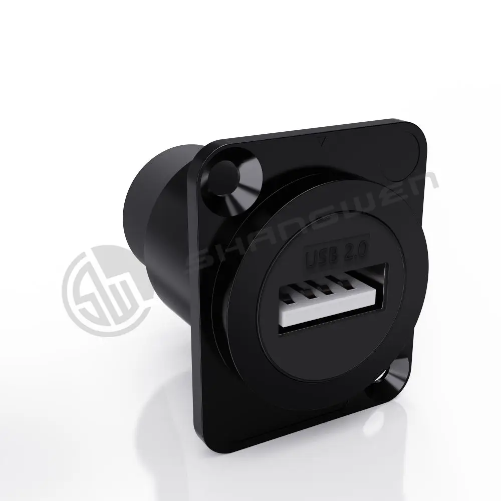 4 Pin Audio Video & USB Connector Dustproof Indoor Outdoor Copper Contact Material 4P 9P Alloy for Data Cable