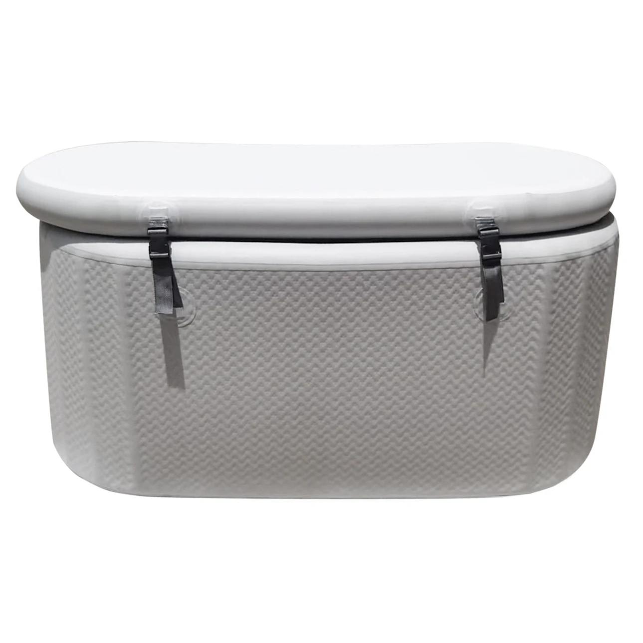 Customize Grey Drop Stitch Fabric Inflatable Ice Bath Tub  Plunge for Health Recovery