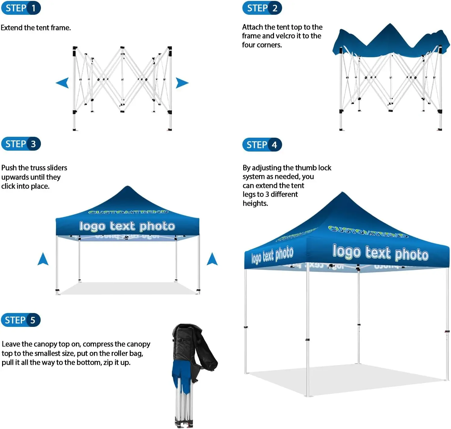 Outdoor custom printing folding 10x10 10x20 20 x 20 collapsible food booth kiosk pop up gazebo canopy trade show tent for even