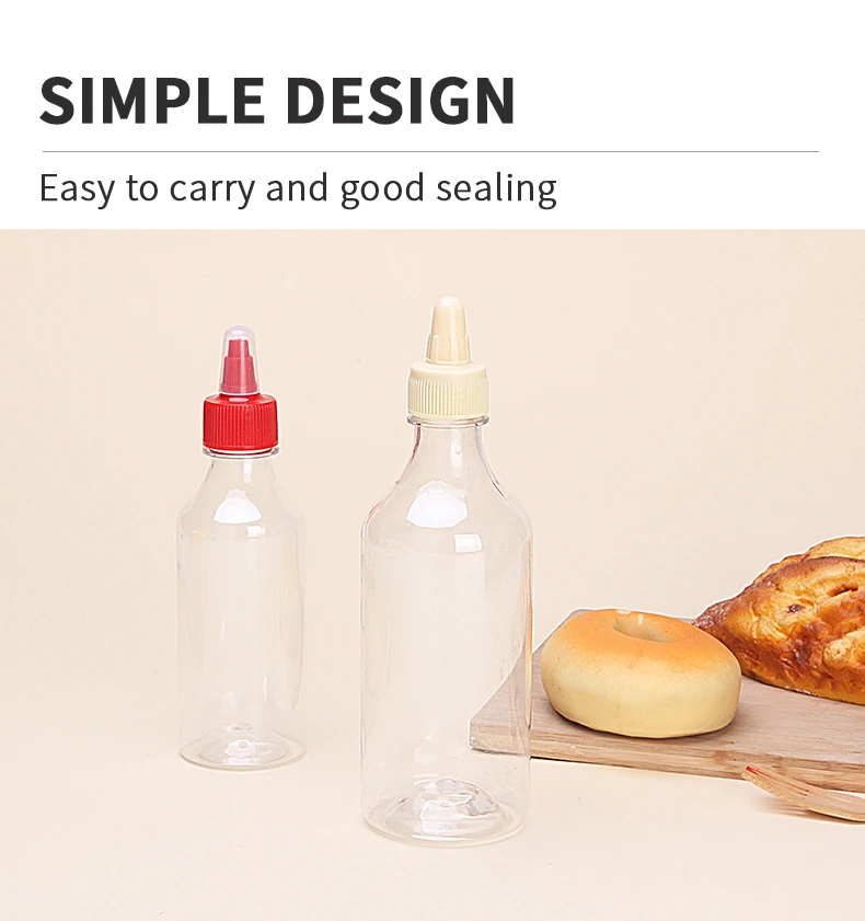 Food Grade Custom Plastic Squeeze Sauce Bottle With Cover Kitchen Small ...