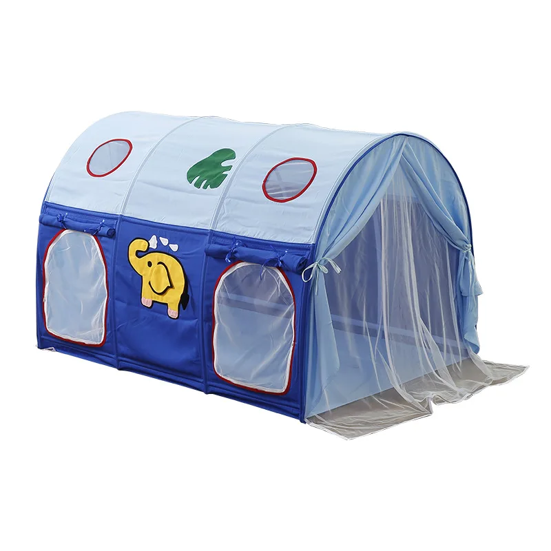 Tente de Lit pour Chambre d'Enfant YAVAYI: Tente pour Enfants avec Fond Imprimée, Maison de Jeu Portable et Pliable, Lit Superposé avec Rideaux, Grande Taille pour Filles & Garçons - Tente de