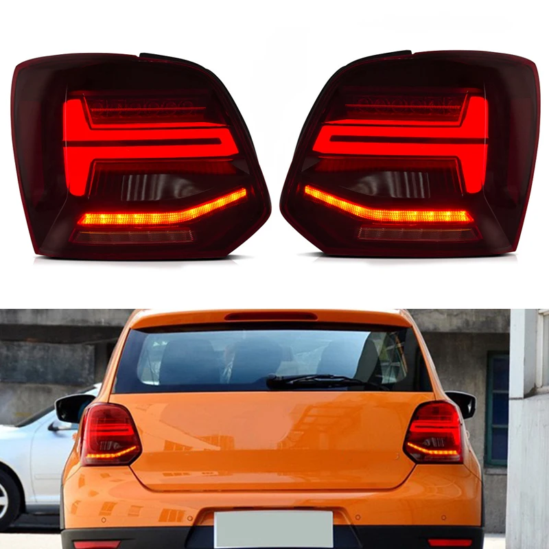 Source Car Styling for Polo Lights New Polo LED Tail Light LED DRL Dynamic Brake Reverse Auto Car Accessories on