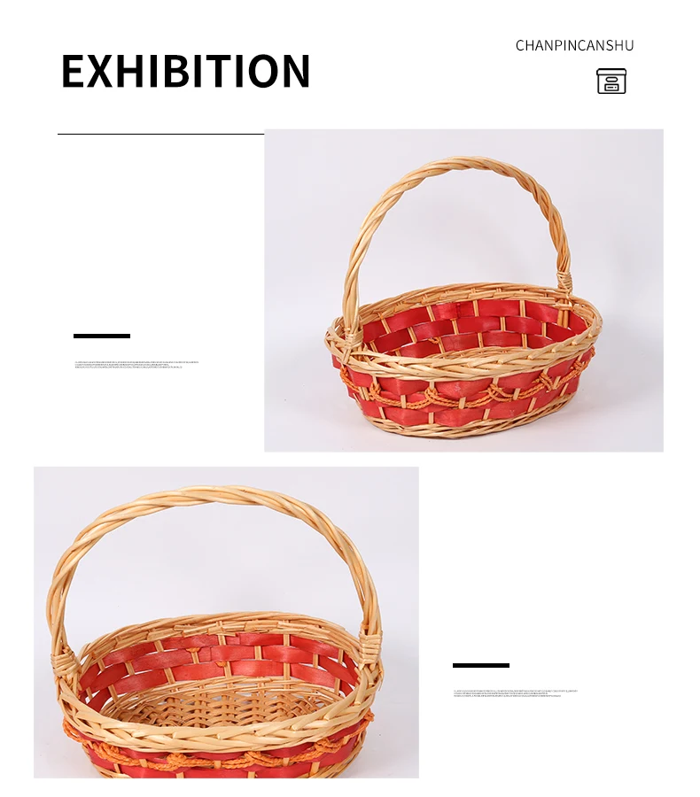 Handmade Woven Willow Wicker Baskets Decorative Gift Baskets Hamper