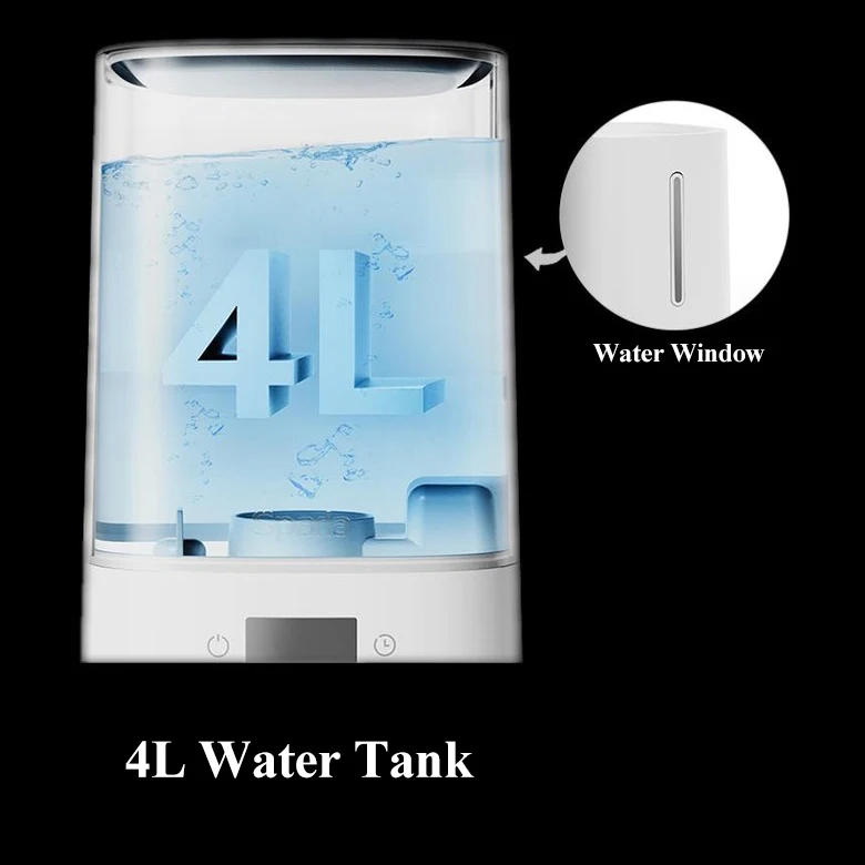 RUNAL 4L Smart Ultrasonic Air Humidifier Alexa Wifi Function App Control Cool Warm Mist Remote Control for Home Bedroom Electric