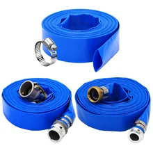 Factory Hot Sale High Quality 1 Inch 2 Inch 3 Inch Red and Blue PVC Flexible Flat Farm Irrigation Hose Drainage Hose