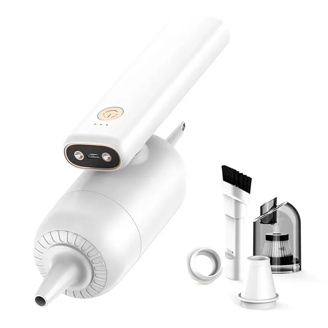 6000pa Car Keyboard Computer PC Cleaner Electric Air Blower with Wireless Vacuum Cleaner LED Light Air Duster