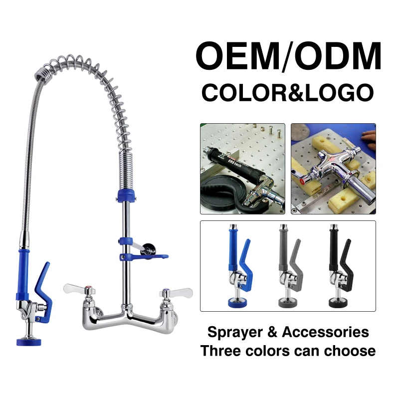 Wholesale Commercial Kitchen Faucets Taps 1823Gram Brass High Quality Spot Sink Faucet Pull Down Rotating Kitchen Faucet factory