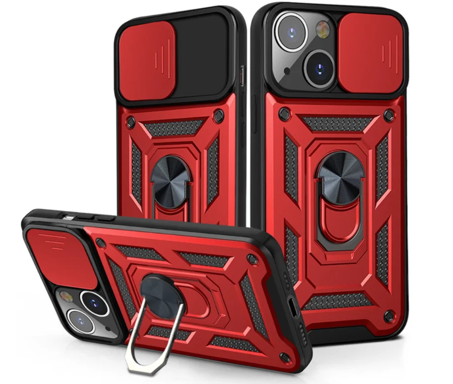 2in1 with Build in Screen Protector TPC and PC Drop Crash Shock Resistance Phone Holder Mobile Phone Cover Shockproof