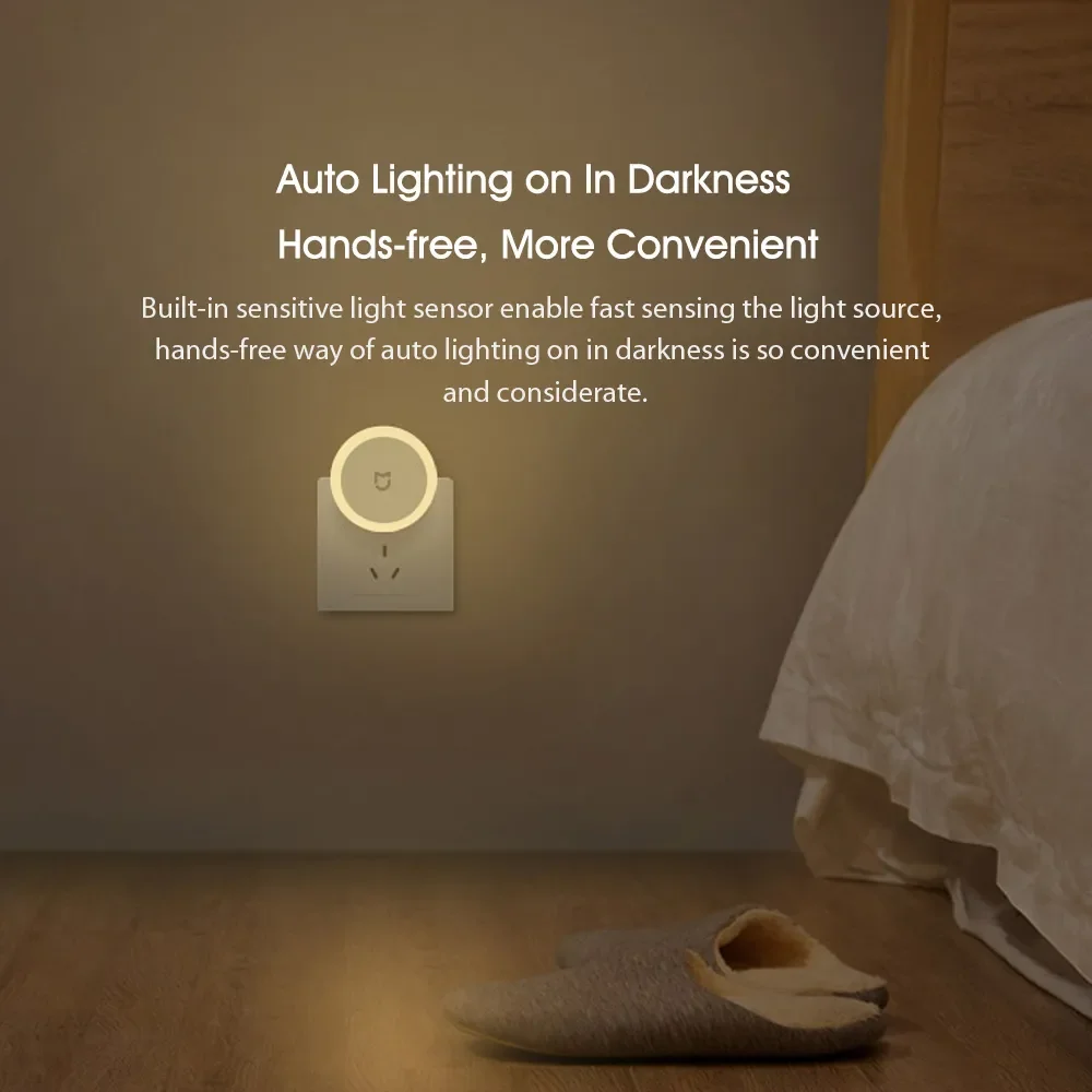 Original Xiaomi Mijia Night Light LED Energy-saving Adjustable Brightness Touch Switch Smart Motion Magnetic LED Plug