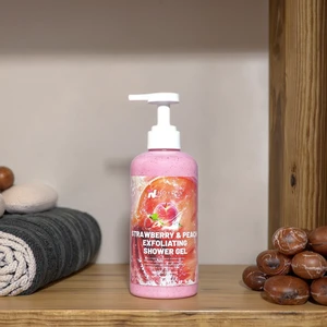 NOYEON MOQ 100pcs Fruit Scent Vitamin c Strawberry Peach Scrub Shower Gel with High Quality Low Price Low Price