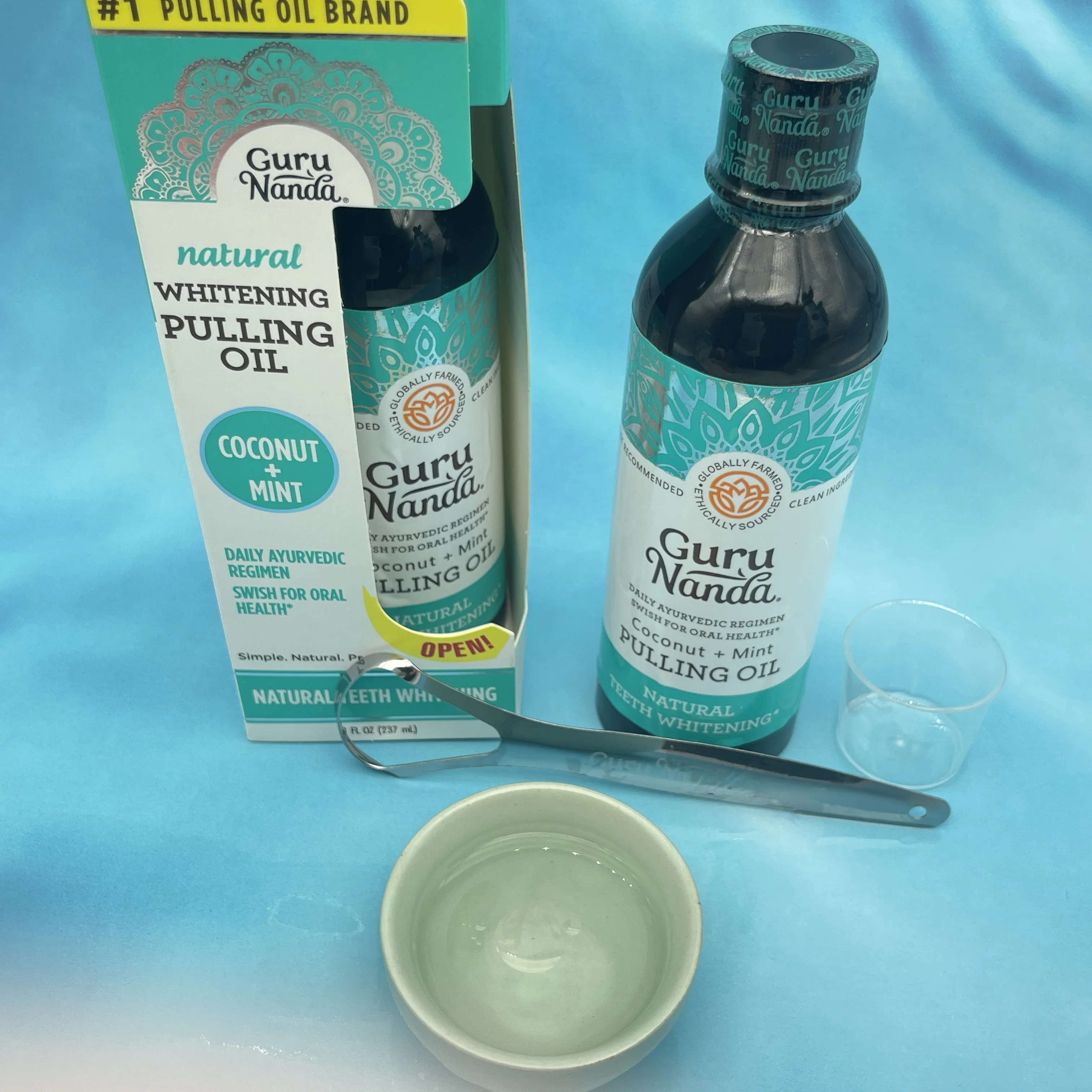 Guru Nanda Pulling Oil For Teeth Whitening Natural Teeth Whitening Alcohol Free Mouthwash Buy