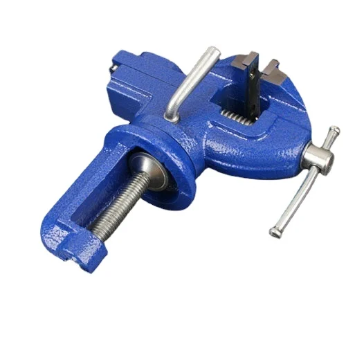 TEBAK Dual-Purpose Table Vise with Manual Fast Clamping Steel Bench Vise with Teaching Support for Machine Industries