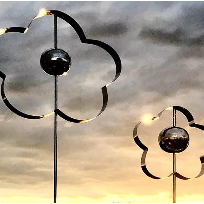 Садовые украшения для дома и улицы, маленький шар, уличная статуя, Металлические ремесла, металлические поделки, золотые металлические поделки на заказ