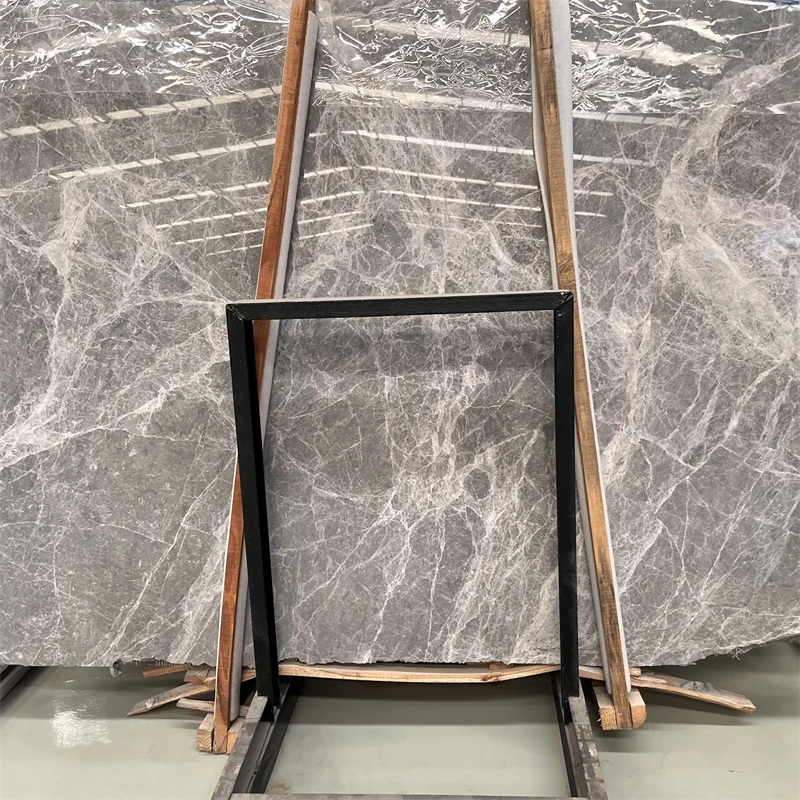 product good price light color grey marble slab for home  hotel wall and countertop design-4