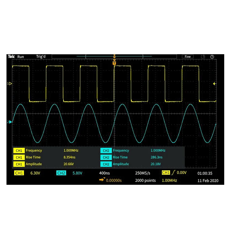 TBS1000C Tektronix TBS1052C Digital Storage Oscilloscope 50 MHz 2 Analog Channels