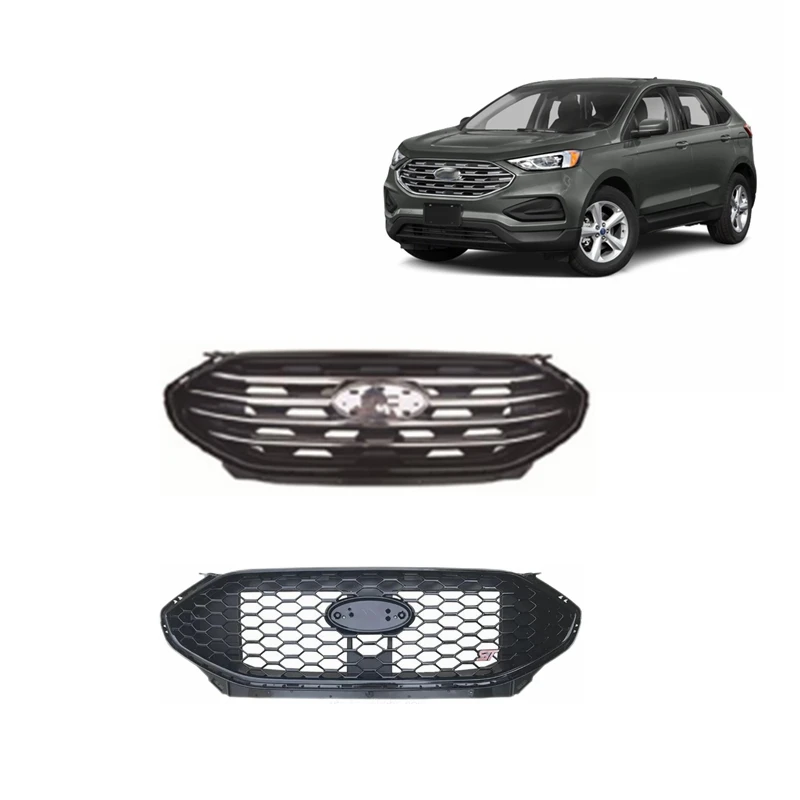 avtomobil kuzov dəsti avtomobil hissələri qabaq bamperlər ford EDGE ST sport KT4B-8200-A KK7B-8200-C 2019-2021 üçün xrom parlaq qara üst barmaqlıq