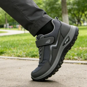 Retro Style Men's Shoes Breathable Comfort Soft Wear-Resistant Anti-Slip Shoes Casual Lace-Up Shoes Velcro Student Running Shoes