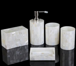 Resin Bathroom Five-piece Bathroom Wash  Hotel Bathroom Set Resin Crafts Household Storage Supplies