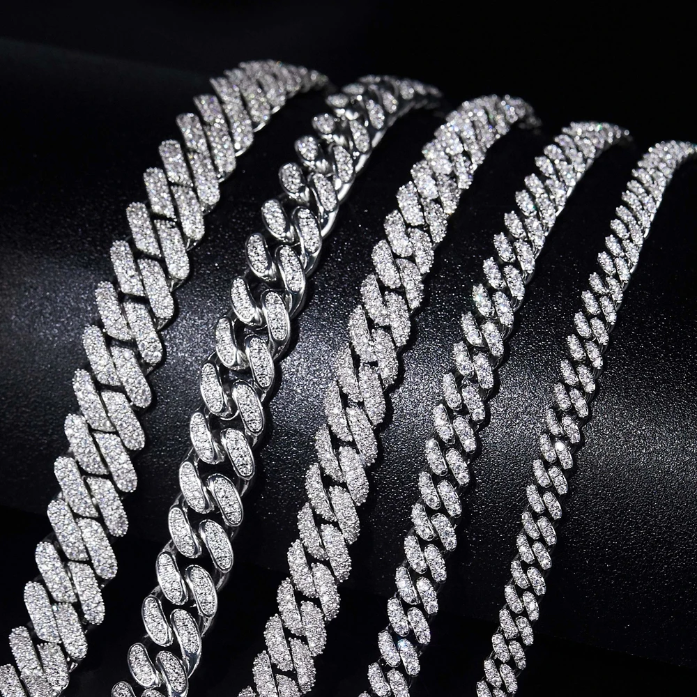 Glitter アイスアウトチェーン　正規品40cm ラッパー愛用 ブリンブリン ヒップホップアイスアウトCZシャークフェイスペンダント