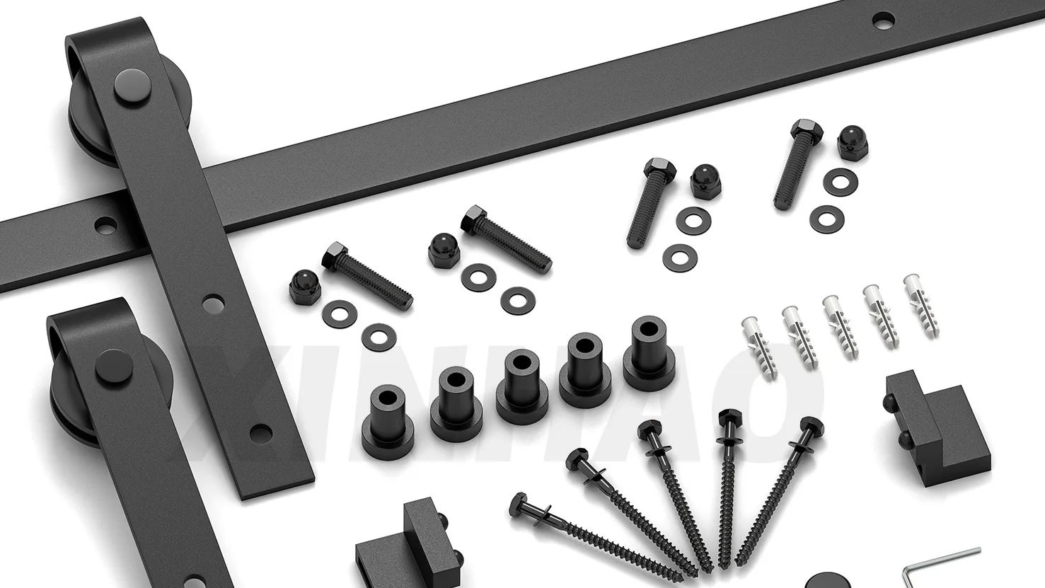 Black Carbon Steel Heavy Duty Sliding Barn Door Hardware Amazon