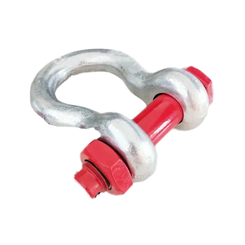 WLL 2T-200T US Large Bow Shackle G2130 G2150 Steel Tow Shackle Lifting Galvanized Surface Marine Hardware Industrial