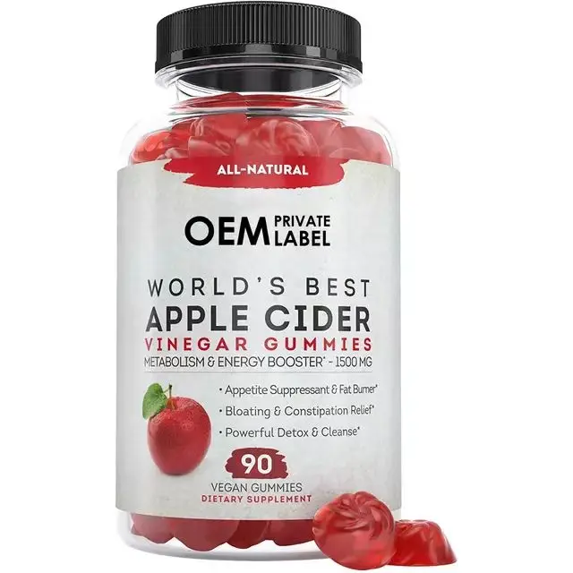 Vitamins Weight Loss Slimming Organic Apple Cider Vinegar Gummies Candy