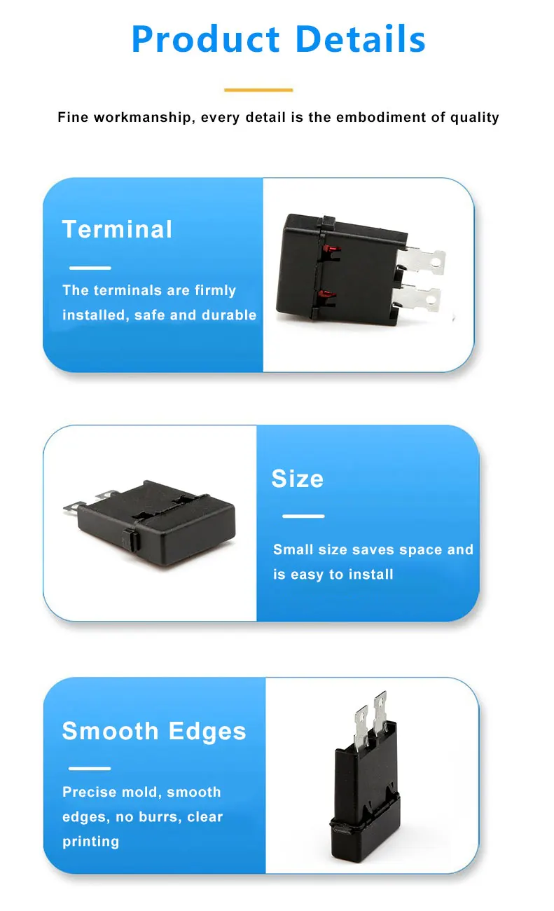 Black ROHS Certified Blade Fuse Holder With Cover for PCB Mounting in Automotive Applications