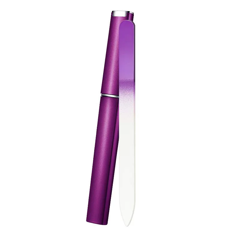 Premium Nail Filer Colorful Crystal Glass Nail File With Case For