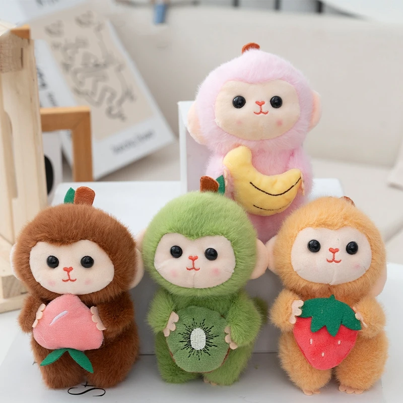 15cm Plush Keychain Toy - Fruit Monkey, Gorilla, Strawberry