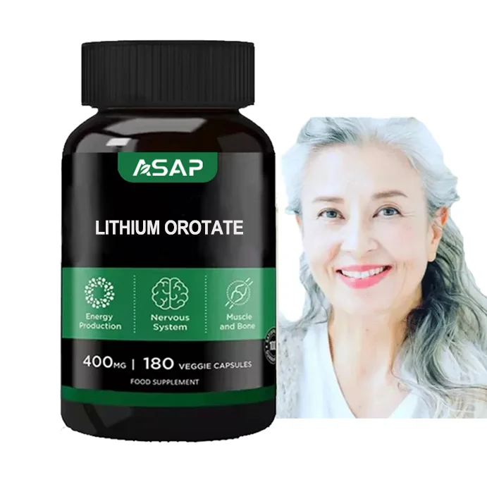 Lithium Orotate 20 mg Capsules Chelated Mood Support Organic Rice Bran Extract Lithium Orotate Capsules
