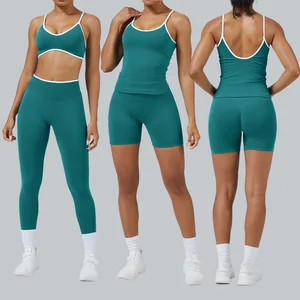 Custom Logo GYM Sport Wear Women Vest Sport Bra Tank Top Workout Fitness Yoga Leggings Pants Set Yoga for Women Girl