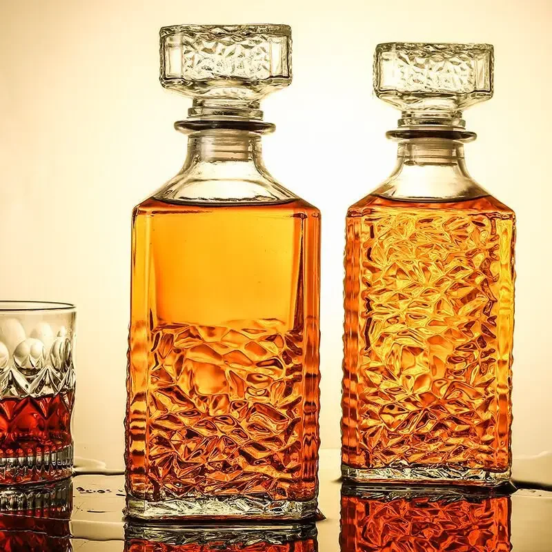 Custom Square 100ml 250ml 300ml 375ml 500ml  Wine Champagne Liquor XO Empty Glass Bottle