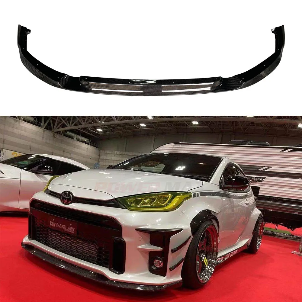 Carbon Fiber Gv Style Front Bumper Lip Fits For Toyota Gr Yaris Front ...