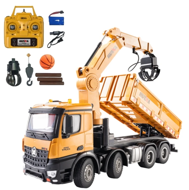 2025 New Huina 1538 1/14th 3in1 Alloy RC Engineering Dump Truck