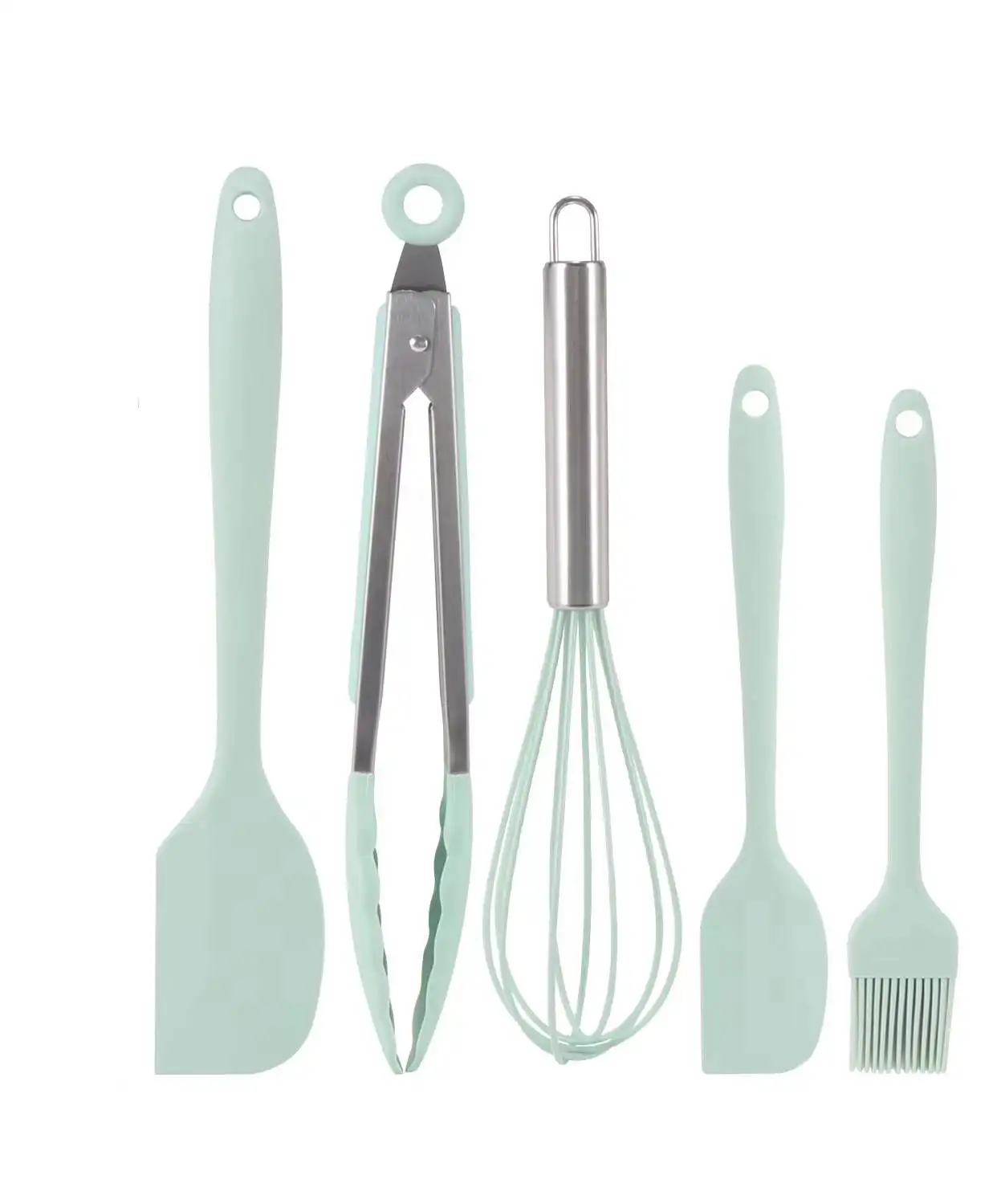 USSE Hot Selling 5-Piece Silicone Kitchen Utensils Set Best Kitchen Tools for Kitchen Baking