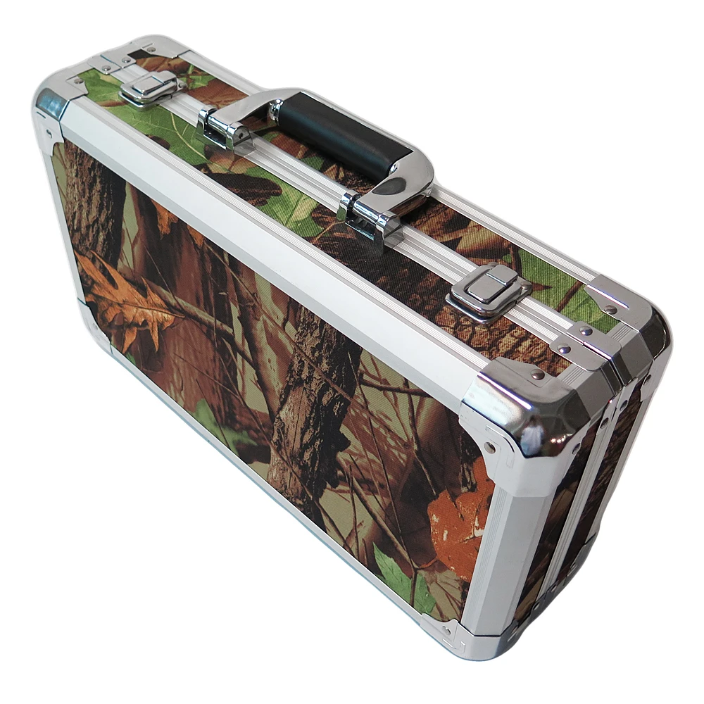 Новый дизайн портативные алюминиевые Чехлы для покерных чипов Техасского