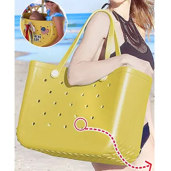 Hot Sale Silicone Beach eva tote bag Waterproof Beach Bag Silicone Bogg bag