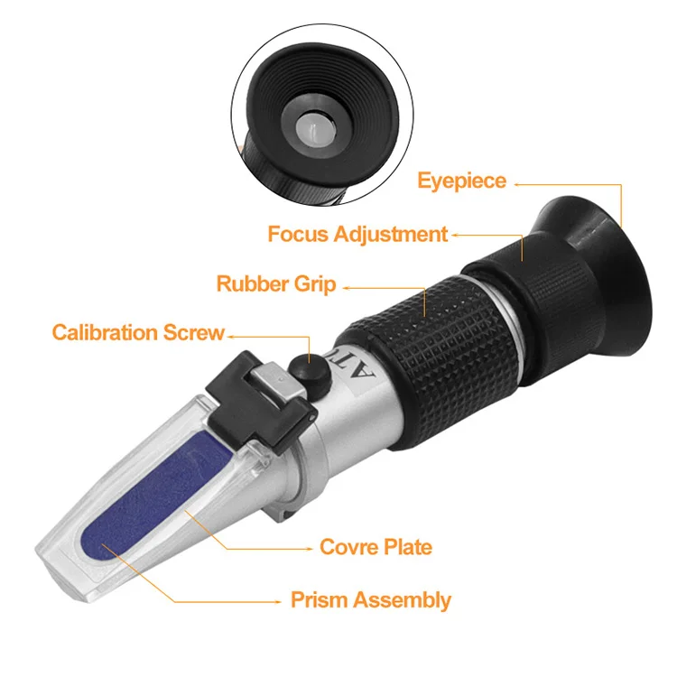 Honey Refractometer For Honey Moisture,Brix And Baume 5890 Brix Scale Range Honey Moisture