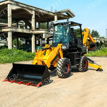 Factory Wholesale WZ45-16 Backhoe Excavator Lloader 4*4 Wheel Drive Small Mini Tractor Backhoe Loader With 5 Engine