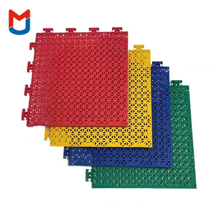 Slip Resistance Interlocking Sports Flooring Tiles Sport Court Tiles for Outdoor and Indoor Multi Sports Basketball Court