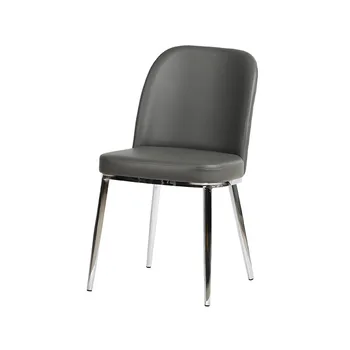 Hot Sale Luxury New Nordic Dining Chair Velvet Fabric Powder Coated Legs Wooden Leather PU for Home Hotel Restaurant Kitchen Use