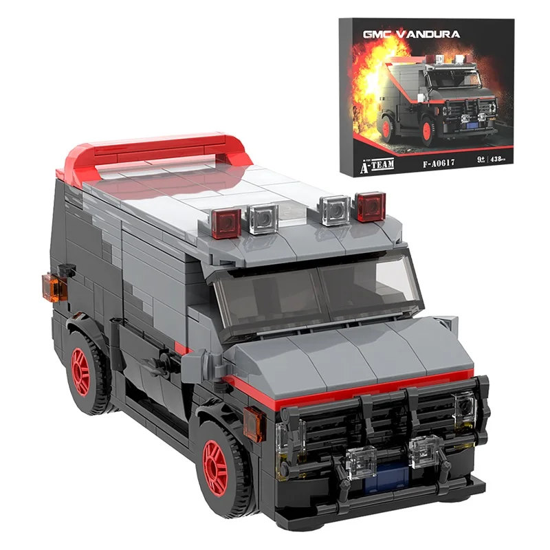 GoldMoc Van Retro Simulation Car Model Educational Bricks Vehicles Toy Building Blocks Set