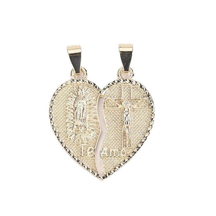 DTINA Religious Jewellery 18k Gold Plated Virgins Jesus Charms