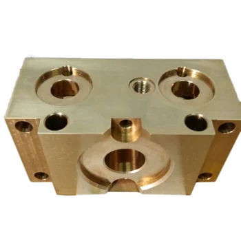 customized cnc milling high pressure brass manifold block used for auto parts