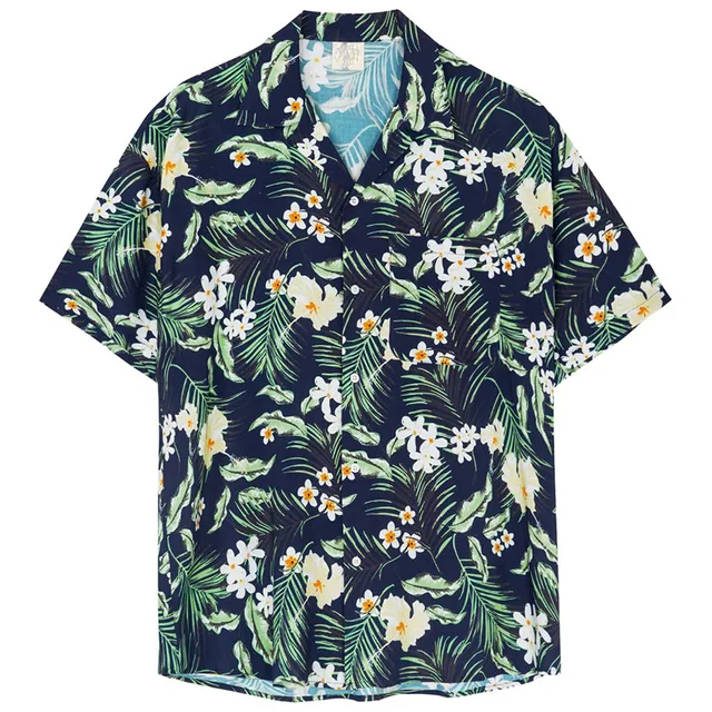 2024 custom Hawaii hot sale men's T-shirt printed shirt short sleeve Hawaii shirt high quality casual vacation men's shirt