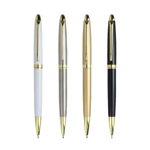 Metal Promotional Ballpoint Pen High-End Texture Printing Custom Logo for Advertising Stationery Water-Based Black Ink