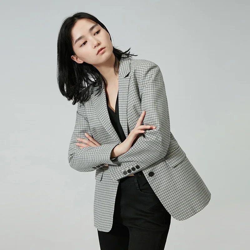 High Quality Good Selling Notched Collar Women'S Coat Pockets Suit Jackets  for Women Blazer
